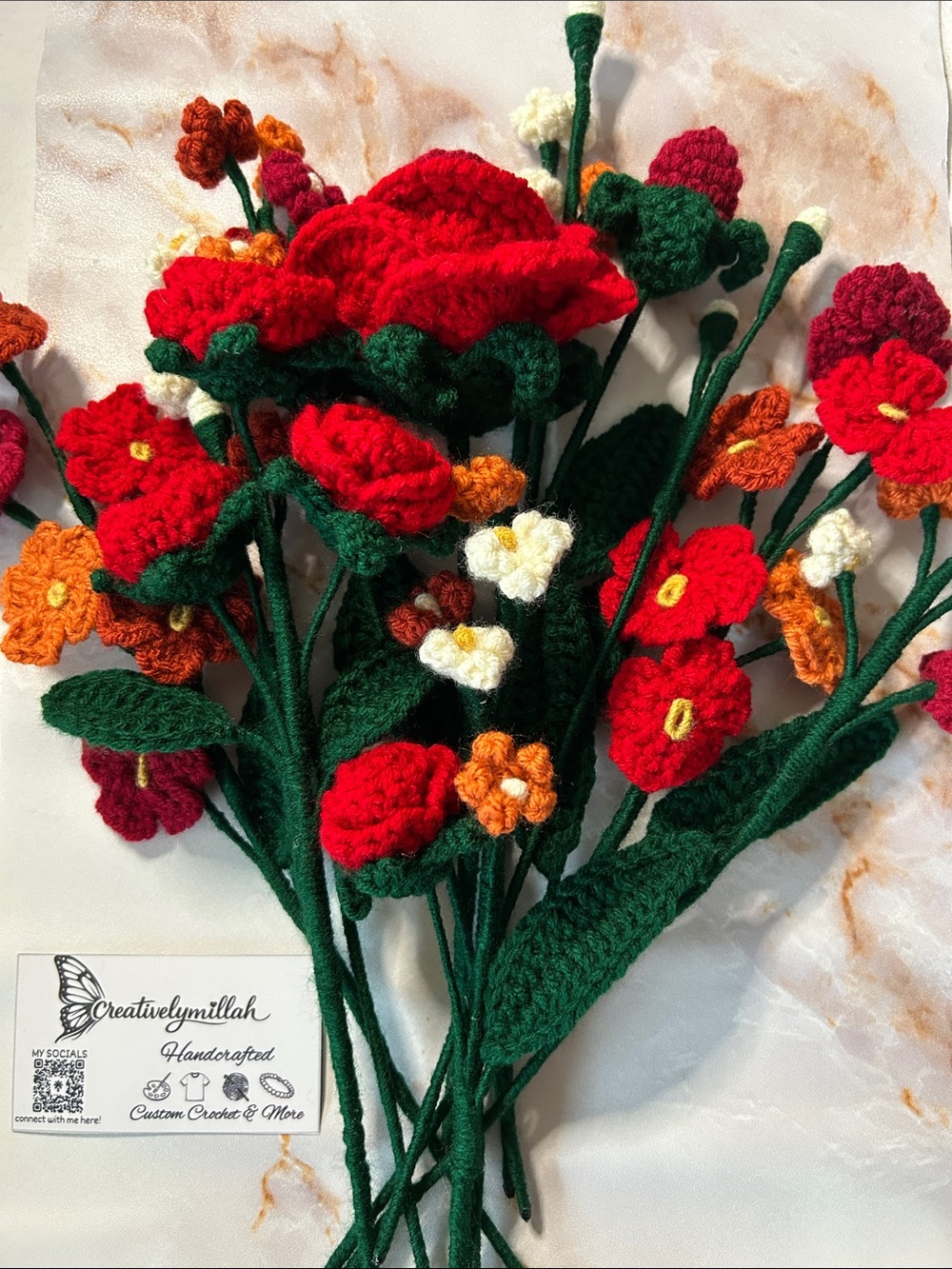 Floral Bouquet - Handcrafted Crochet